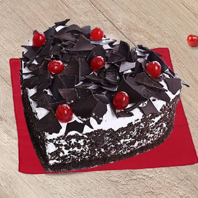 Heart-Shape Blackforest Cake