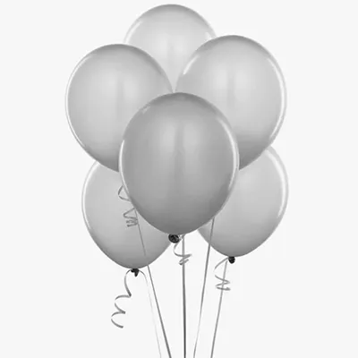 Silver Latex Balloons